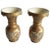 19th Century Japanese Meiji Period Satsuma Ceramic Vases with Geometric Design, Set of 2 For Sale - Image 5 of 5