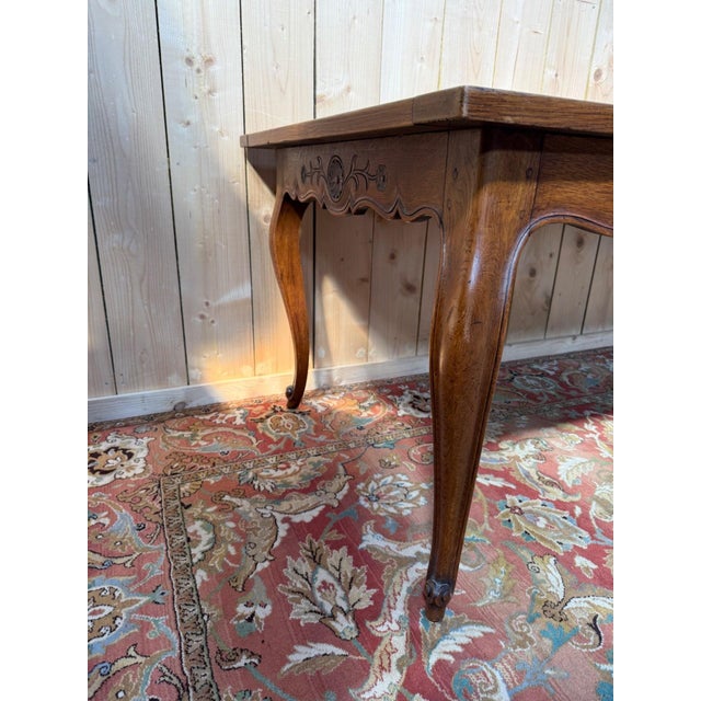 Louis XV Style Farmhouse Table in Oak, Early 20th Century For Sale - Image 6 of 8
