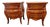 Vintage Italian Baroque Style Bombé Nightstands, Petite Commodes by Marconi Arte, Pair For Sale