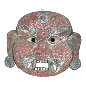 Antique Copper Tibetan Mahakala Mask