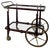Vintage Bar Trolley in Lacquered Wood and Brass, 1950 For Sale