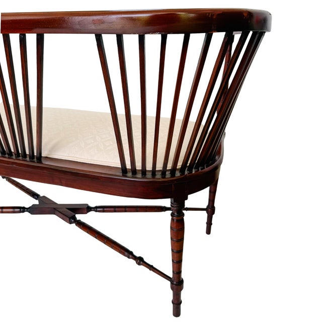 Brown 19th Century English Regency Mahogany Parlor Set Settee and Pair of Side Chairs, Set of 3 For Sale - Image 8 of 18