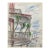 1940s Grace Spongberg Chartres Street Ironwork New Orleans Drawing For Sale