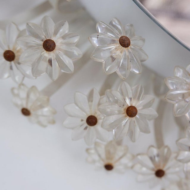 Illuminated Glass Flower Mirror attributed to Emil Stejnar for Rupert Nikoll For Sale - Image 9 of 10