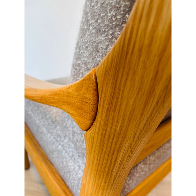 1970s Vintage Oak Lounge Armchair, West Europe, 1970s For Sale - Image 5 of 15