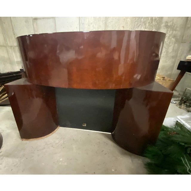 1940s Art Deco Mahogany Fireplace Mantel For Sale - Image 4 of 11