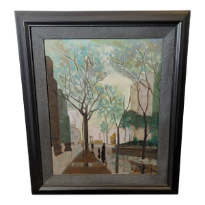 1980s Original Paiting Landscape by Artist Cass