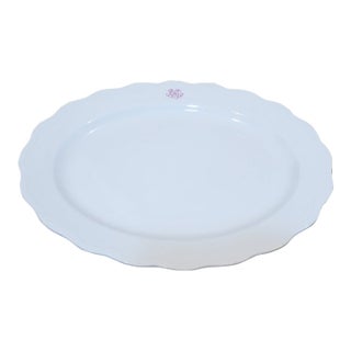 19th Century White Ironstone Platter For Sale