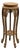 Oriental Vintage Style Light Brown Wood Plant Stand Pedestal Table For Sale