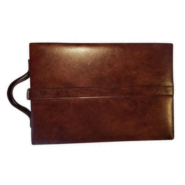 Pottery Barn Vintage Pottery Barn Leather Cribbage Board Case | Travel Game for Play & Display For Sale - Image 4 of 8