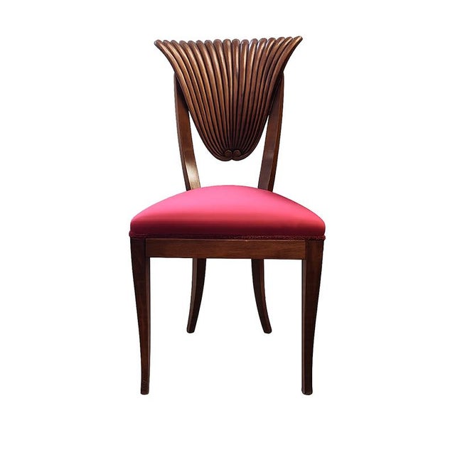 Empire Mahogany Chairs with Fan-Shaped Carved Backrest, Set of 3 For Sale - Image 6 of 6