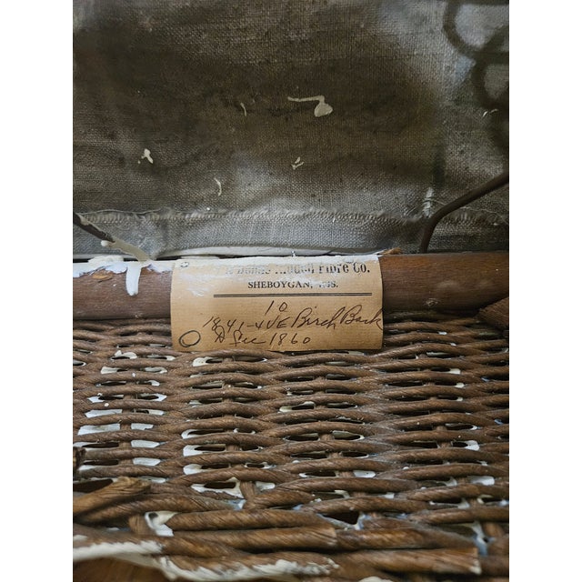Early 20th Century Vintage Bemis Riddell Wicker Rocking Chair For Sale - Image 5 of 10