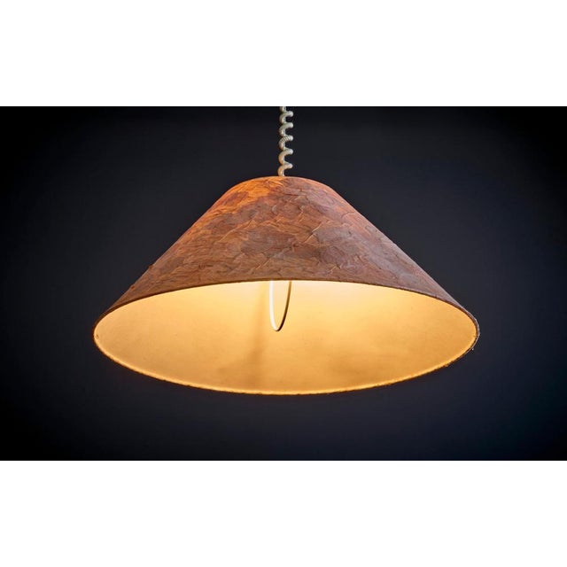 Pendant Lamp with Paper Shade attributed to Marianne Koplin, 1970s For Sale - Image 4 of 8