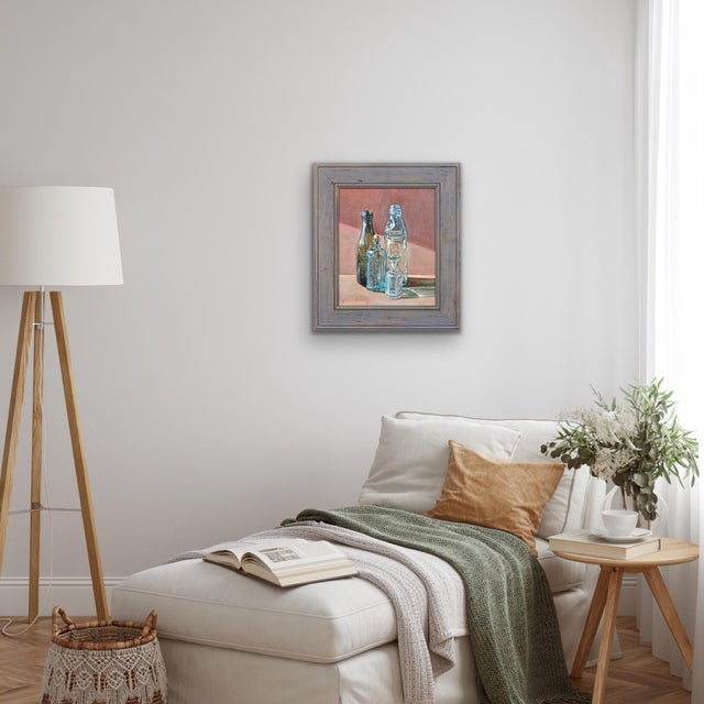 Elin Sian Blake, Chemist Shop Bottle, Oil Painting, 21st Century For Sale - Image 15 of 18