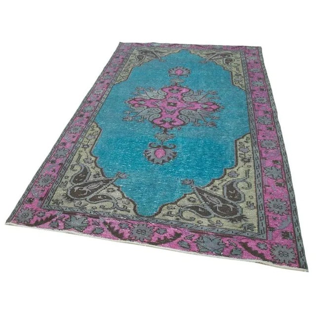 Turkish Hand Carved Rug For Sale - Image 3 of 7