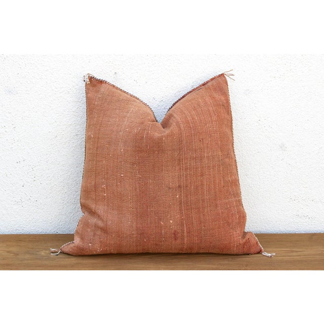Textile 24"Clay Medallion Moroccan Silk Pillow For Sale - Image 7 of 8