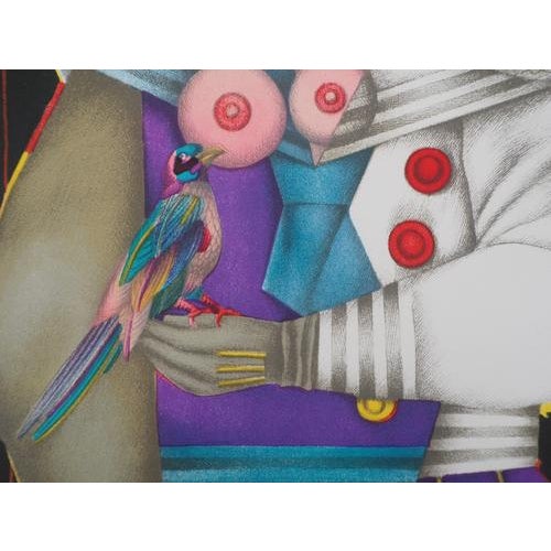 Richard Lindner, Queen of Hearts, Nude, Original Signed Lithograph For Sale - Image 4 of 6