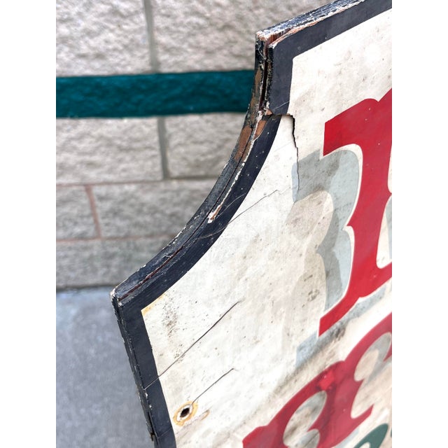 Vintage Painted "Mark Twain Book Sales" Advertising Sign For Sale - Image 4 of 4