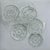 1960’s “Prescut” Pressed Glass Coaster Set- Four Drinks & One Wine Bottle - Set of 5 For Sale - Image 4 of 9