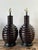 Mid-Century Modern Vintage Glazed Ceramic Ribbed Table Lamps - A Pair For Sale - Image 3 of 13