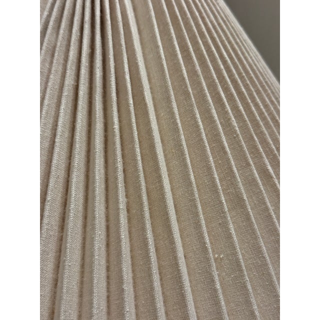 Textile Vintage 1989 Dynasty Neoclassical Fluted Column Floor & Table Lamps – Set of 2 For Sale - Image 7 of 9