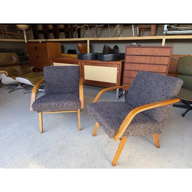 Set of Mid-Century Brussels Expo 58 Armchairs by Jiří Jiroutek for Jitona, 1960s For Sale - Image 4 of 15
