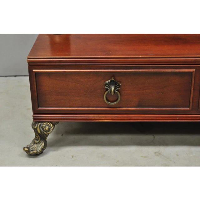 Bombay Company Cherry Wood Victorian Style Standing Cheval Mirror With Drawer For Sale In Philadelphia - Image 6 of 18