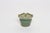Variegated green studio ceramic lidded sugar bowl by ceramicist, Deanna Nichols (b. 1942-2017, Missouri). Holding a BFA...