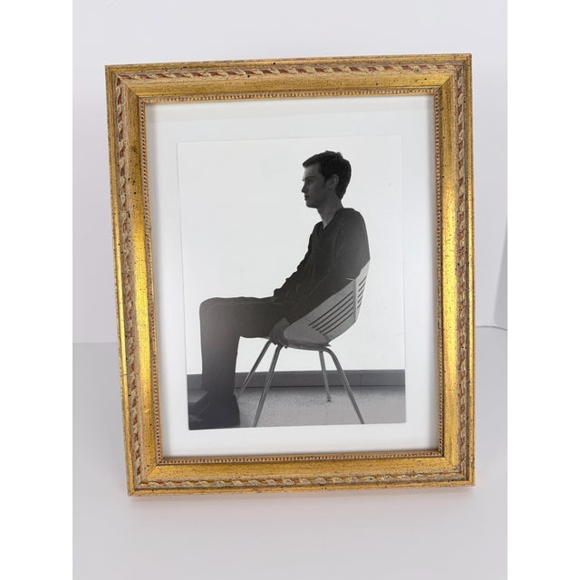 Italian Vintage Italian Red Bole Gold Gilt Wood, Easel Back Picture Frame Under Glass For Sale - Image 3 of 14
