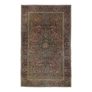 Late 19th Century Antique Mohtasham Kashan Rug 4'2'' x 6'9''