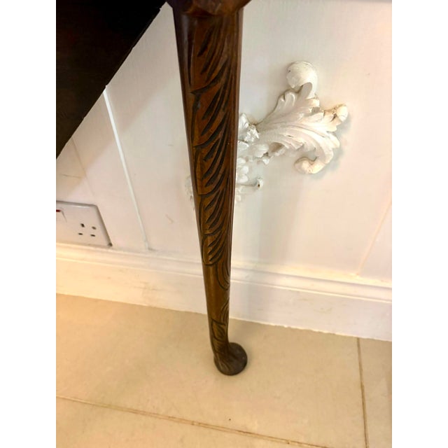 Antique George III Carved Mahogany Folding Corner Table, 1800 For Sale - Image 13 of 15