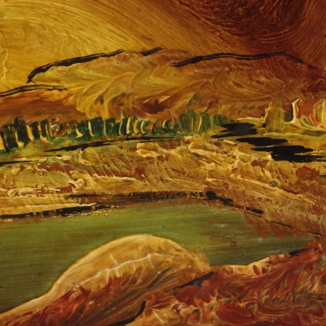 1970s Italian Artist, Impressionist Style Landscape, 1970, Mixed Media on Cardboard, Framed For Sale - Image 5 of 13