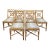 Late 20th Century Set of 6 French Blonde Rattan Target Dining Chairs in the Manner of McGuire, Newly Upholstered For Sale