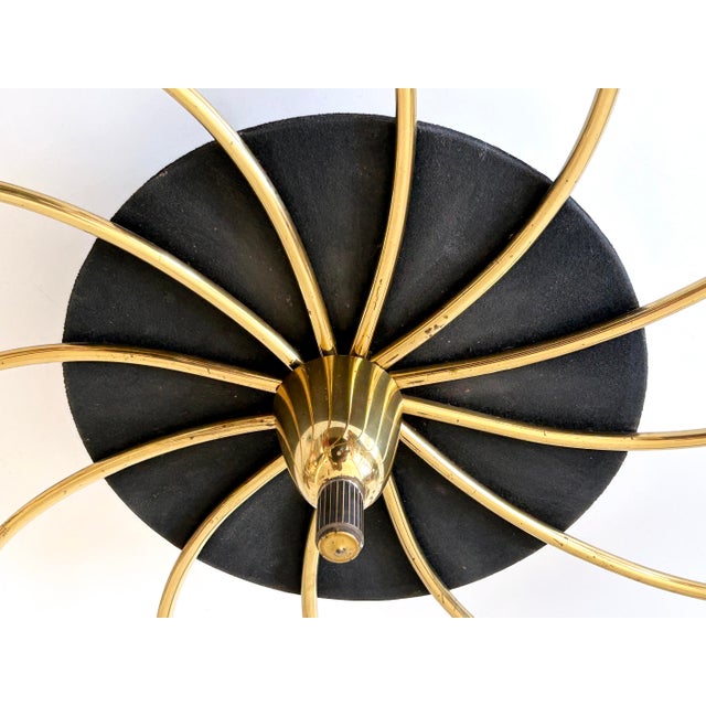 Twelve-Flamed Sputnik Ceiling Lamp Tornado from Stilnovo, Germany, 1950s For Sale - Image 16 of 18