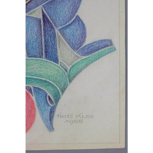 Paper Fritz Klee, Abstract Composition, Germany, 1955, Drawing For Sale - Image 7 of 17