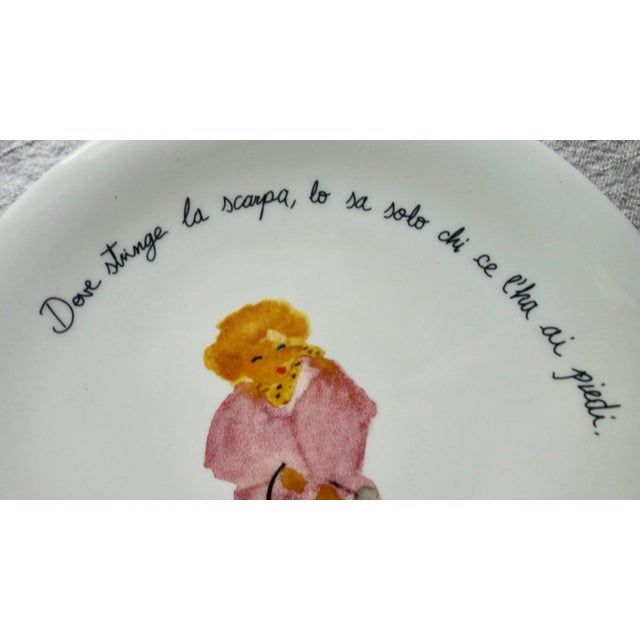 1960s Woman With Dog, Small Plates, for Nieman Marcus, Tatjana for Mosca - Pair For Sale - Image 14 of 14