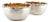 Silver Washbasins with Raised Edges and Gold Interiors, Set of 2 For Sale