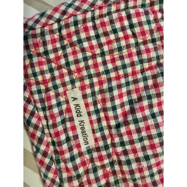 Handmade Vintage Quilt Wall Hanging Christmas Design For Sale In Palm Springs - Image 6 of 6