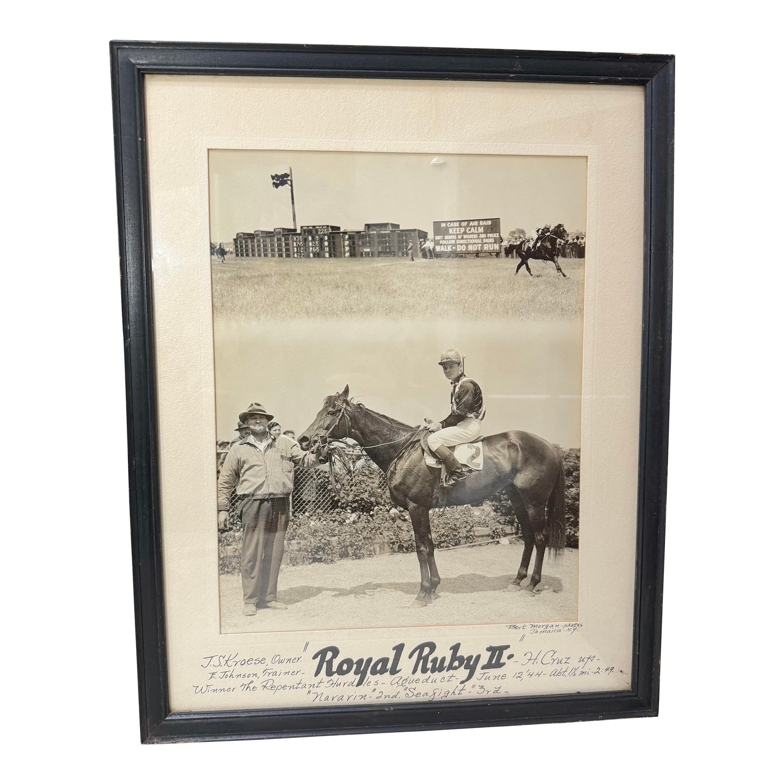 Vintage Original Bert Morgan Royal Ruby Jamaica Horse Racing Jockey ...