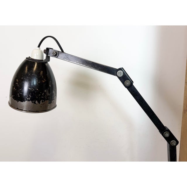 Metal Industrial Adjustable Wall Lamp in Black from Memlite, 1960s For Sale - Image 7 of 18