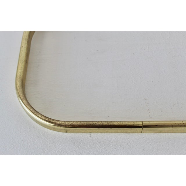 Metal Milo Baughman Style Brass Glass Cantilever Side Tables Vintage Mid-Century Modern-a Pair For Sale - Image 7 of 14