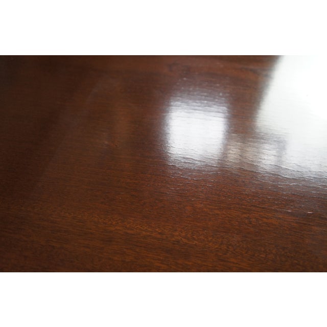 Late 20th Century English Chippendale Style Carved Mahogany Dining Table Ball & Claw For Sale - Image 10 of 14