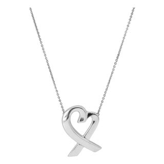 Tiffany & Co. Paloma Picasso Loving Heart Sterling Silver Pendent Necklace For Sale