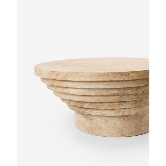 Cream Slice Me Up Sculptural Coffee Table in Plaster by Pietro Franceschini For Sale - Image 8 of 18
