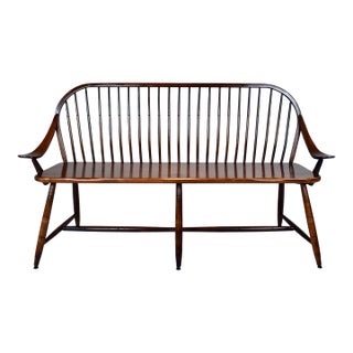 Vintage Hale of Vermont Windsor Spindle Back Prosper's Bench or Settee For Sale