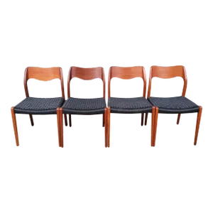 Vintage Niels Moller Teak Dining Chairs Model 71 - Set of 4