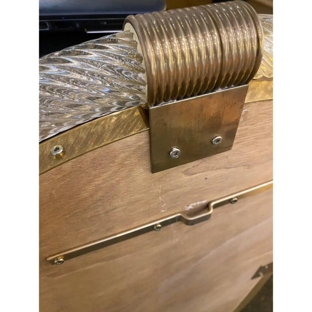 Elegant Pair of Murano Glass Mirrors in Gold Leaf, Italy, “Torciglione” Design For Sale - Image 10 of 10