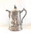 An antique, Victorian, c. 1860s-1870s Aesthetic Era lidded water pitcher, with a swan knob to the lid, faux-bois handle,...