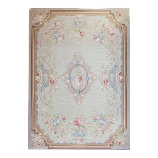Late 20th Century Indian Aubusson Rug For Sale