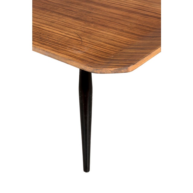 1960s Coffee Table in Wood with Raised Wings by Osvaldo Borsani for ABV, 1960s For Sale - Image 5 of 7